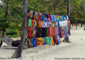 Beach vendor at the Tobago Cays