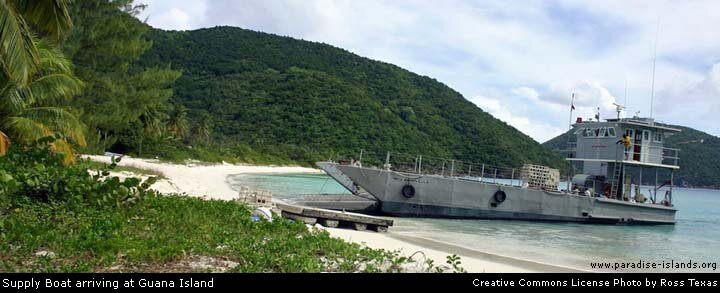 Landing craft bringing supplies
