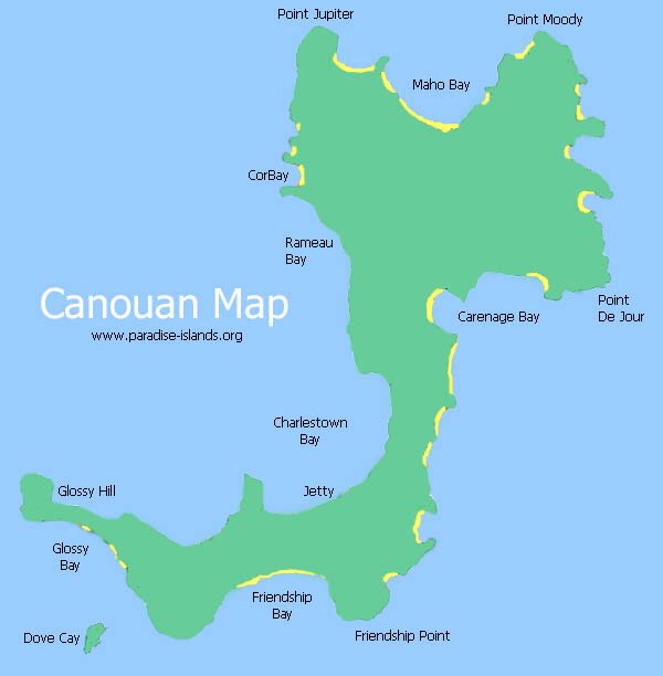 Canouan Map