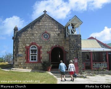Front of the Mayreau Church