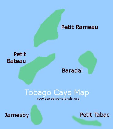 Tobago Cays Map Tobago Cays Map