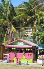 Union Island beach vendors