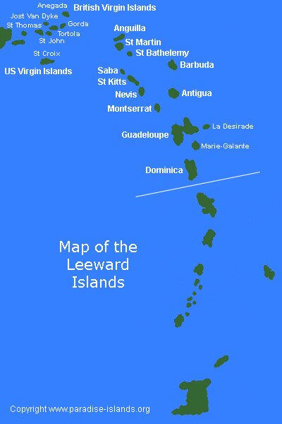 Leeward Islands Map