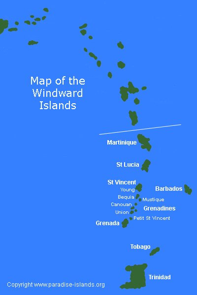Windward Islands Map