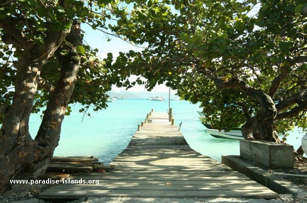 Boat Dock on Jost Van Dyke, BVI