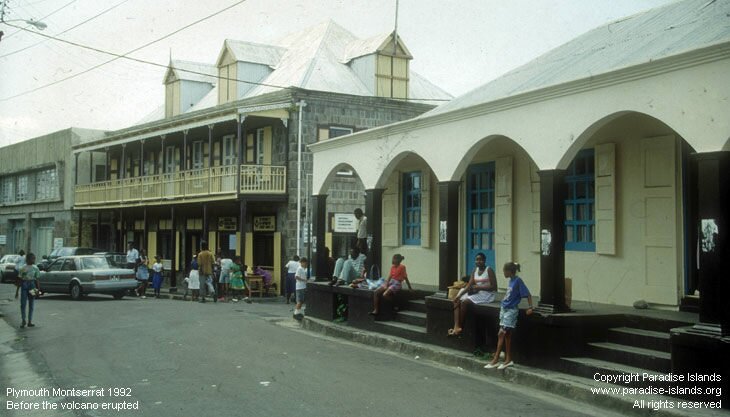 Plymouth Montserrat before the volcano erupted