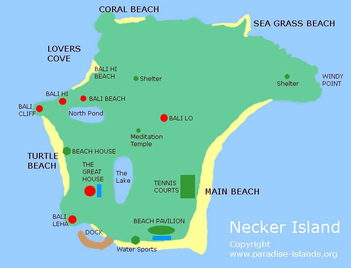 Necker Island Map
