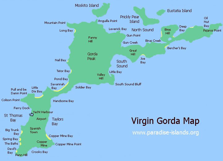 Virgin Gorda Map
